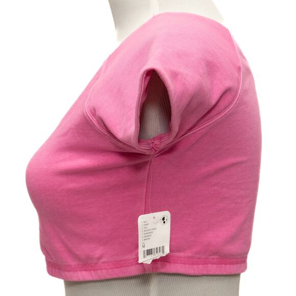 Free People FP Movement Magenta Minx Crop Top Size Medium - Picture 2 of 8